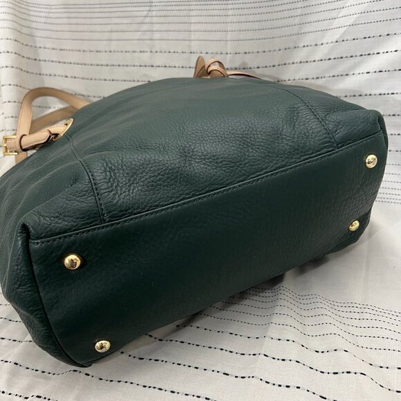 Michael Kors pebble leather handbag Jet set tote in green - Picture 5 of 8